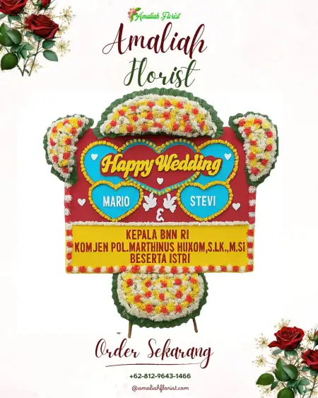 Papan Bunga Pernikahan Wenam